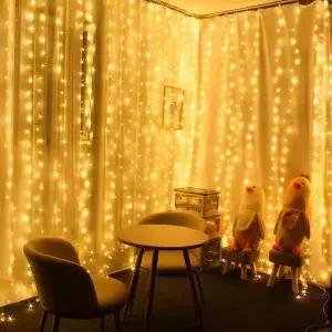 300구 YYB859O3 3m 장식등 파티조명 3m커튼장식조명 커튼전구 300구파티등