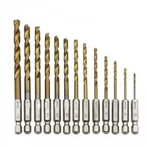 철판기리 드릴 비트 티타늄 목공용 13pcs 육각 (WFK65IH)