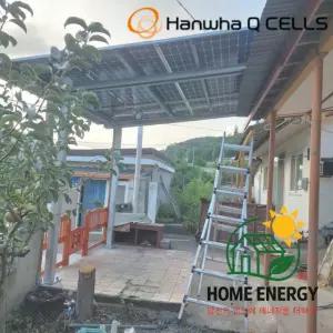 강릉시 전원주택 3kW 처마형 태양광 설치 (한화 500W 패널 6장)