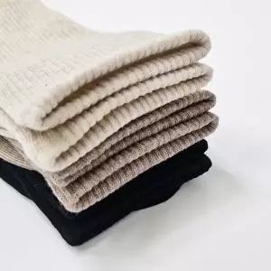 여자 패션 장목 골지 데일리 양말 배이직 롱삭스 3족 [다주리]