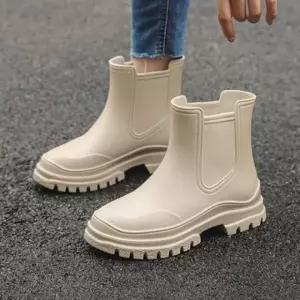 여성장화 3컬러 첼시 앵클 데일리 레인부츠 레인32