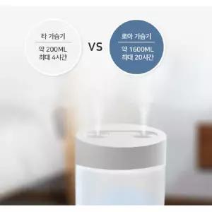 차량용 가습기 로아 LED 초음파 가습기 탁상 개인 원룸 사무실 USB 자동차 휴대용