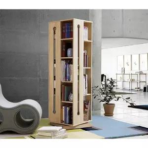 VONI 높은 원목 회전책장