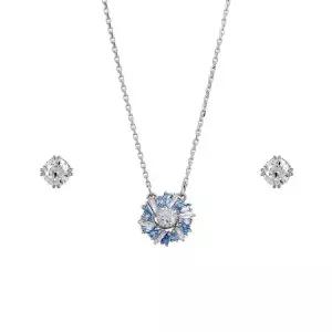 [신세계라이브쇼핑]스와로브스키 5685437 Idyllia 눈꽃 플라워 귀걸이 목걸이 세트