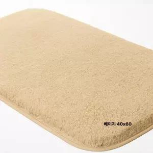 리부 LYVOO 발매트 바닥매트 주방매트 미끄럼방지매트 욕실발매트 현관매트 미끄럼방지패드 베이지 40X60