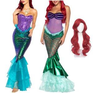 의상 코스프레 꼬리 코스튬 옷 성인 컨셉 할로윈 졸업사진 드레스 공주 여자 인어 유니폼 아리엘