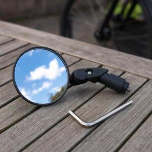 자전거 백미러 조절 가능 회전식 집열판각 사이클링 핸들바 후방 거울 MTB 로드 바이크 부품용