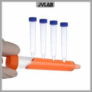 JVLAB 소변 침전물 검사 튜브 스크류 캡 12mL 눈금 표시 투명 바닥 팁 PS 검체 병 20개/팩