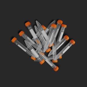 50Pcs 15ML 플라스틱 원심 분리기 튜브 투명 원추형 스크류 캡 약병  실험실 컨테이너 공장