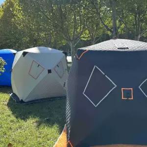 원터치 겨울 60x60x55cm 텐트 빙어 얼음 낚시 큐브텐트