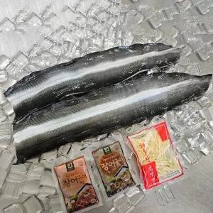 풍천 민물장어 특장어 1미 900g (손질 후 600g 내외)+소스 생강 포함