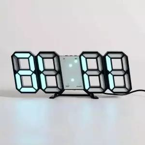 LED AIY917U3 스마트 벽시계 블랙그린 날짜 스탠드 던 화장대