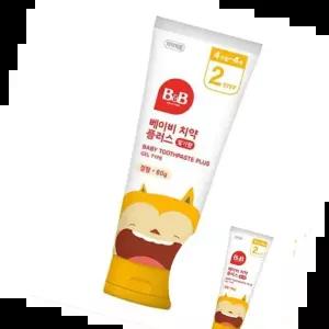 칫솔 베이비 치약 2단계플러스 겔형 딸기향(60g)