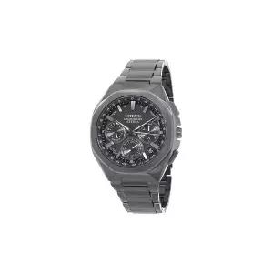 Citizen 시티즌 아테사 퍼페추얼 알람 월드 타임 블랙 다이얼 남성용 시계