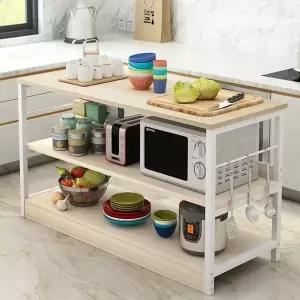 수납 선반 3단 홈바 아일랜드 120cm (WFHJLTB)