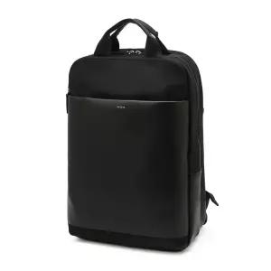 [헤지스]헤지스 블랙 로고프린트 가죽 백팩 WUBA5E358BK