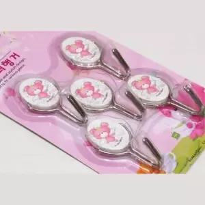 랜덤발송 문옷걸이 벽후크5P 문걸이도어훅 캐릭터 벽 (WFGTN81)