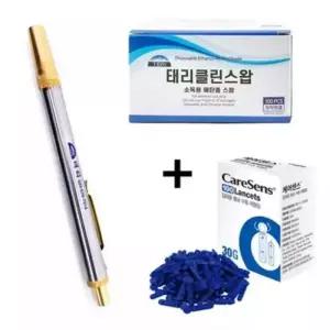 손따는 침 체할때 수지침 체했을때 사혈침 사혈기 채혈침 채혈기 무통 바늘 솜 주사침 1세트