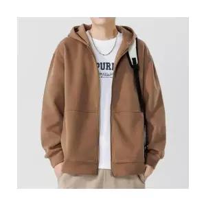 남성용 집업 가디건 추동 후드 커플 트렌드 솔리드 카디건 CH4