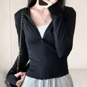 슬림핏 후드 얇은 트레이닝 집업 트레이닝상의