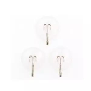 행거 부착용투명행거 다용도후크 투명벽걸이후크 3개입 투명 (WFKHGBE)