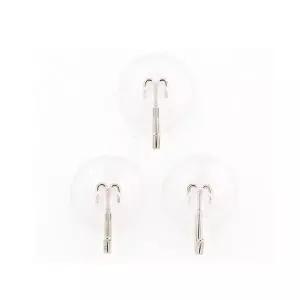 행거 부착용투명행거 다용도후크 투명벽걸이후크 3개입 투명 (WFKHGBE)