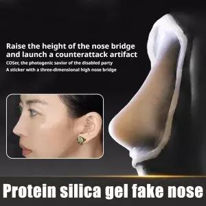 코스프레 재사용 가능한 실리콘 가짜 코 편안하고 피부 친화적인 휴대용 3D 코 모양 파티용