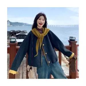 엘럽 여자 모직 코트 차콜그레이 겨울 캐주얼 트렌치 원템4