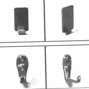 ksr 스틸 벽걸이 후크 B타입 유광 다용도후크 무타공