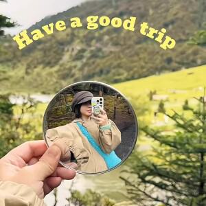 여행용 휴대용 셀카 볼록 거울  중 혼자 여행하는 사람들을 위한 포켓 틱톡 인스타 패션