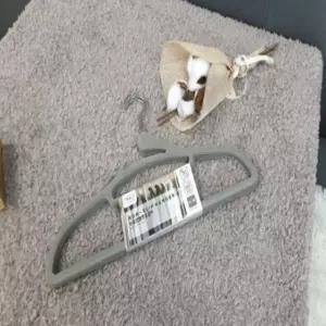 벨벳 논슬립 옷걸이 그레이 의류 정리용 니트 및 원피스 전용 (WFKIO7P)