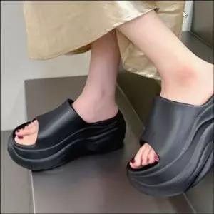 고품질 여성 통굽 쿠션감 좋은 키높이 EVA 슬리퍼 여름 데일리 신발 (WFKKHZL)