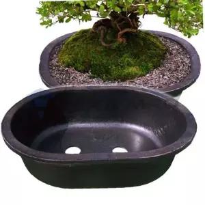 합성 고무 화분 타원형 분재 450mm X 320mm