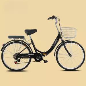 바구니자전거 클래식 바구니 마실 자전거 출퇴근 접이식 24인치
