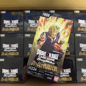 인기 공식 반다이 드래곤 볼 슈퍼 TCG 부스터 팩 FB-08 전사의 경주 일본어 절묘한 선물 장난감