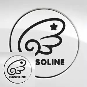 차량용 주유구 스티커 블랙 천사 날개 자동차 데코 (WFKKWCX)