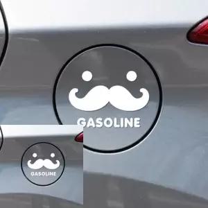 차량 주유구 데칼 화이트 자동차 수염 스티커 가솔린 주유소 엠블럼 (WFKKWOF)