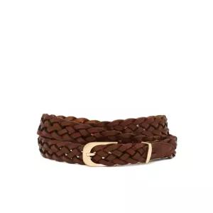 헤지스 여성 26SS 소가죽 위빙 벨트 브라운 HSBE6B102W2