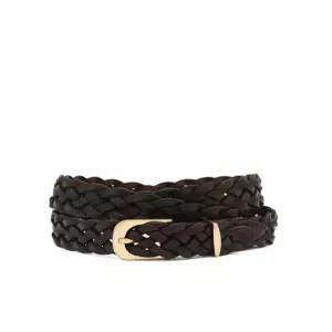 헤지스 여성 26SS 소가죽 위빙 벨트 다크브라운 HSBE6B102W3