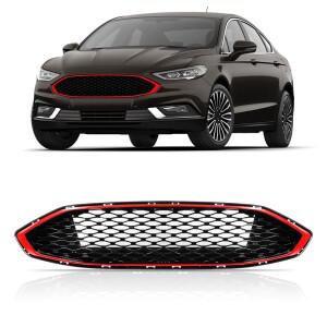 포드 몬데오 퓨전 2017-2018 모델호환  레이싱 그릴 튜닝 올블랙 허니콤 머스탱 프론트 전면 범퍼