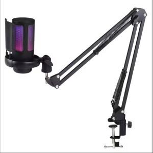 USB 콘덴서 마이크 ME6S 라이브 스트리밍용 전문 스튜디오 녹음 AmpliGame RGB 게임용