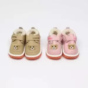 곰돌이 토들러 털 겨울 걸음마 보행기화