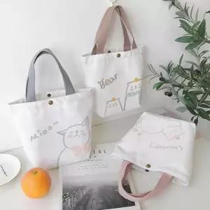 [라일리] Rly 파스텔 동물 미니 캔버스백 크로스 숄더 토드백