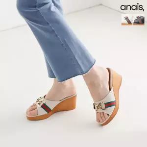 [하프클럽/]국산 스네일 웨지 슬리퍼힐 7.5cm_26S011