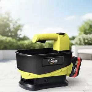 퇴비살포기 제설제 염화칼슘 씨앗 분사기 전동 농업용 충전 거름