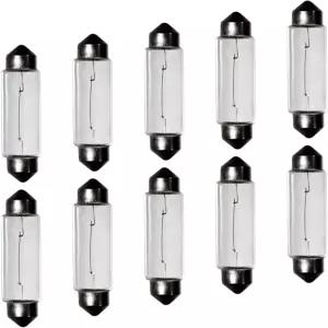 라페일 오토 24V 10W 10팩 Sv8.5-8 T3.25 할로겐 페스툰 전구 카 돔 라이트 트렁크 인테리어 전구의 44mm