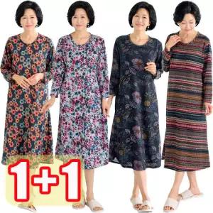 [엄마옷 로즈맘][1and1] 민보약기모홈웨어원피스