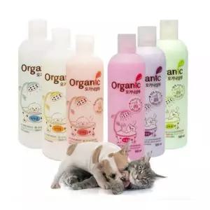 오가닉 강아지 고양이 샴푸 목욕 용품 저자극  보습 500ml