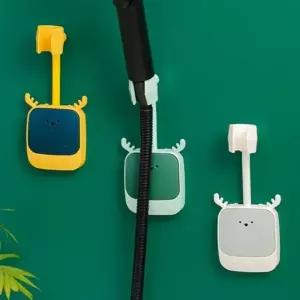 벽면 부착식 사슴 자바라 샤워기거치대 샤워기걸이 샤워부스 욕실샤워기 샤워기홀더 욕실용품 샤워기고정