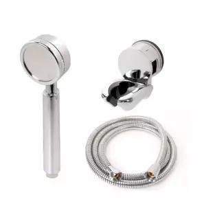 ( )리빙 샤워기 고급메탈호스 A세트 1.5m 수압상승 샤워헤드 거치대 행거 샤워줄 부스 걸이 욕실 호텔 부속